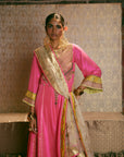Reejh Hot Pink Side Kali Kurta Set