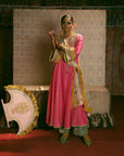 Reejh Hot Pink Side Kali Kurta Set