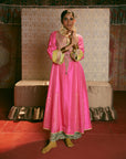 Reejh Hot Pink Side Kali Kurta Set