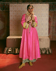Reejh Hot Pink Side Kali Kurta Set