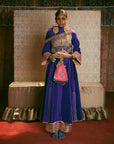 Reejh Purple Side Kali Kurta Set
