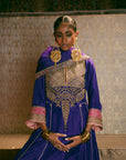 Reejh Purple Side Kali Kurta Set