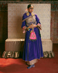 Reejh Purple Side Kali Kurta Set