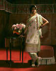 Reejh Ivory Printed Tissue Straight Kurta Set