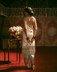 Reejh Ivory Printed Tissue Straight Kurta Set