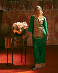 Reejh Green Silk Antique Yoke Kurta Set
