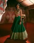 Reejh Green Silk Lehenga Set