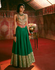 Reejh Green Silk Lehenga Set