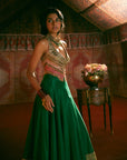 Reejh Green Silk Lehenga Set