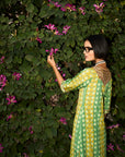 Retro Raani Tissue Yoke Printed Kaftan Dress