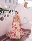 Retro Raani Tissue Waistcoat Lehenga Set