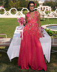 Retro Raani Candy Peplum Sharara Set