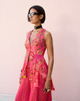Retro Raani Candy Peplum Sharara Set