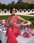 Retro Raani Candy Peplum Sharara Set