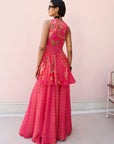 Retro Raani Candy Peplum Sharara Set