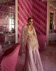 Retro Raani Champagne Pink Sharara Set