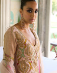 Retro Raani Champagne Pink Sharara Set