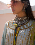 Retro Raani Sky Blue Tree Sharara Set