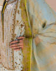 Retro Raani Sky Blue Tree Sharara Set