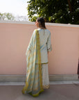 Retro Raani Sky Blue Tree Sharara Set