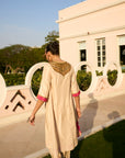 Retro Raani Tissue Yoke Kurta Set