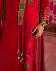Retro Raani Red Jacket Kurta Set