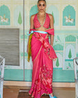 Wamiqa Gabbi Candy Pink Saree Set