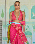Wamiqa Gabbi Candy Pink Saree Set