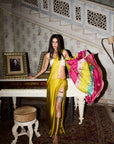 Retro Raani Multicolor Embroidered Saree Set