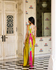 Retro Raani Multicolor Embroidered Saree Set