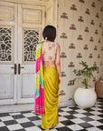 Retro Raani Multicolor Embroidered Saree Set