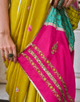 Retro Raani Multicolor Embroidered Saree Set