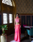 Retro Raani Candy Pearl Blouse Saree Set