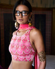 Retro Raani Candy Pearl Blouse Saree Set