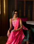 Retro Raani Candy Pearl Blouse Saree Set