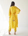 Dupahar Yellow Kaftan Set