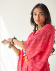 Dupahar Magenta Kaftan Set