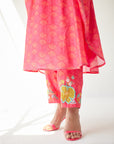 Dupahar Magenta Kaftan Set