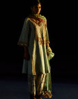 Mastani Powder Blue Tissue Choga Salwar Set