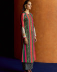 Mastani Pink Stripes Kurta Set