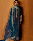 Mastani Teal Blue Stripes Kurta Set