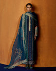 Mastani Teal Blue Stripes Kurta Set