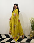 EXCLUSIVE EDIT SHADOW PRINT FRONT PUCKERING KURTA SET