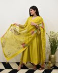 EXCLUSIVE EDIT SHADOW PRINT FRONT PUCKERING KURTA SET
