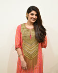 EXCLUSIVE EDIT TISSUE YOKE KURTA SET