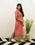 EXCLUSIVE EDIT TISSUE YOKE KURTA SET
