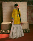 Reejh Yellow Challi Kurta Gharara Set
