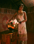 Reejh Ivory Printed Tissue Straight Kurta Set