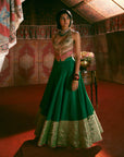 Reejh Green Silk Lehenga Set