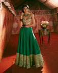 Reejh Green Silk Lehenga Set